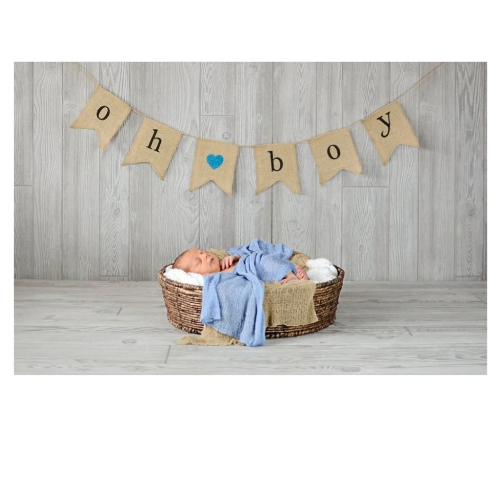 OH BOY BABY SHOWER, GENDER REVEAL BANNER, PRE-STRUNG 💙